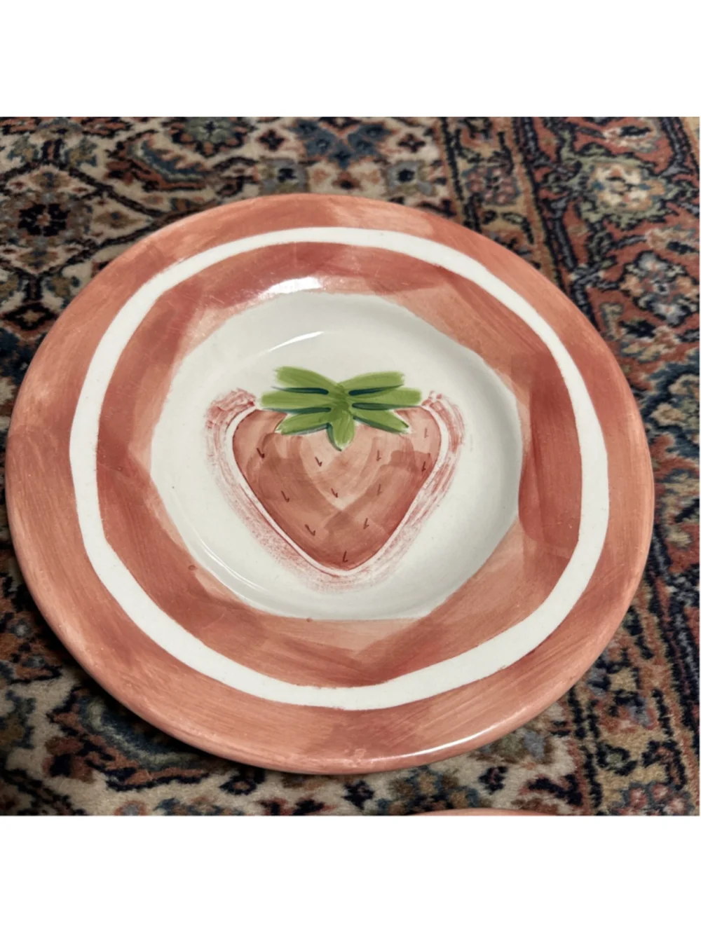 Pottery Barn Salad Bowl Mexican Pottery Strawberry 10” Serving Bowls Set Of 12